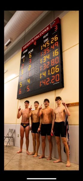 Boys Swimming relay team breaks 16-year old record
