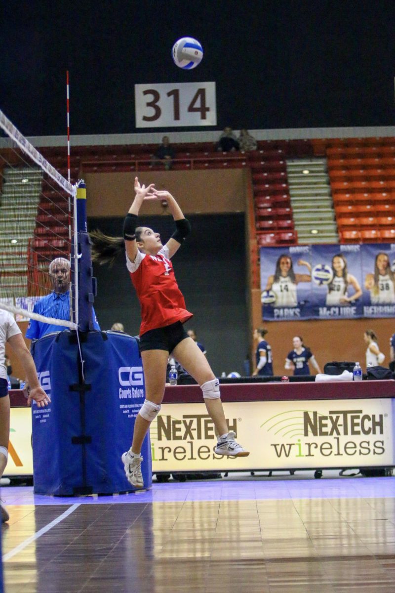 Michela Baiano sets the ball up for an attack.