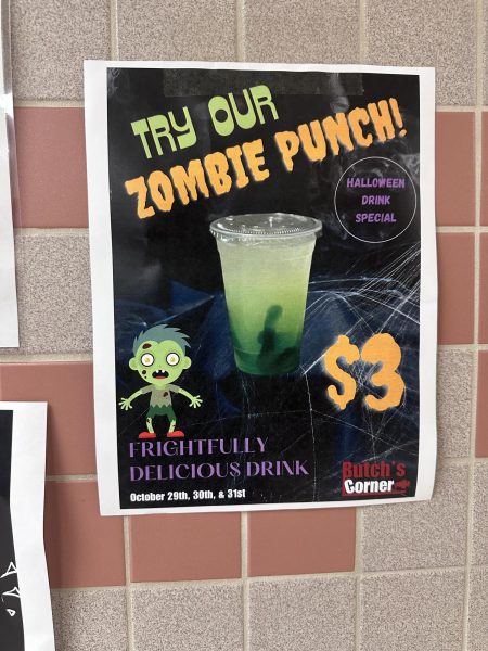 Butch's Corner sold "Zombie Punch" as a specialty drink for Halloween.