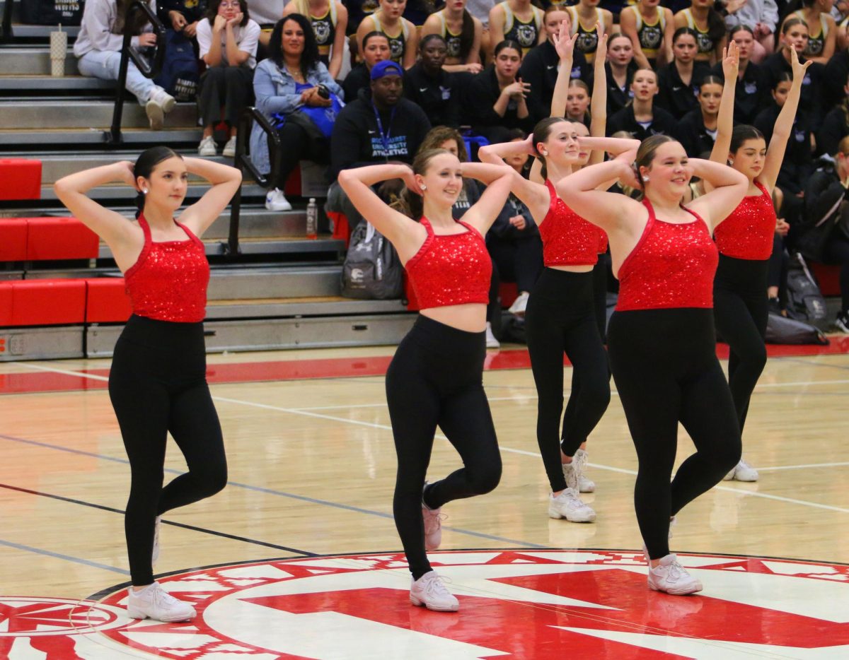 The North High dance team participates in the annual Dance Show which is hosted at North.