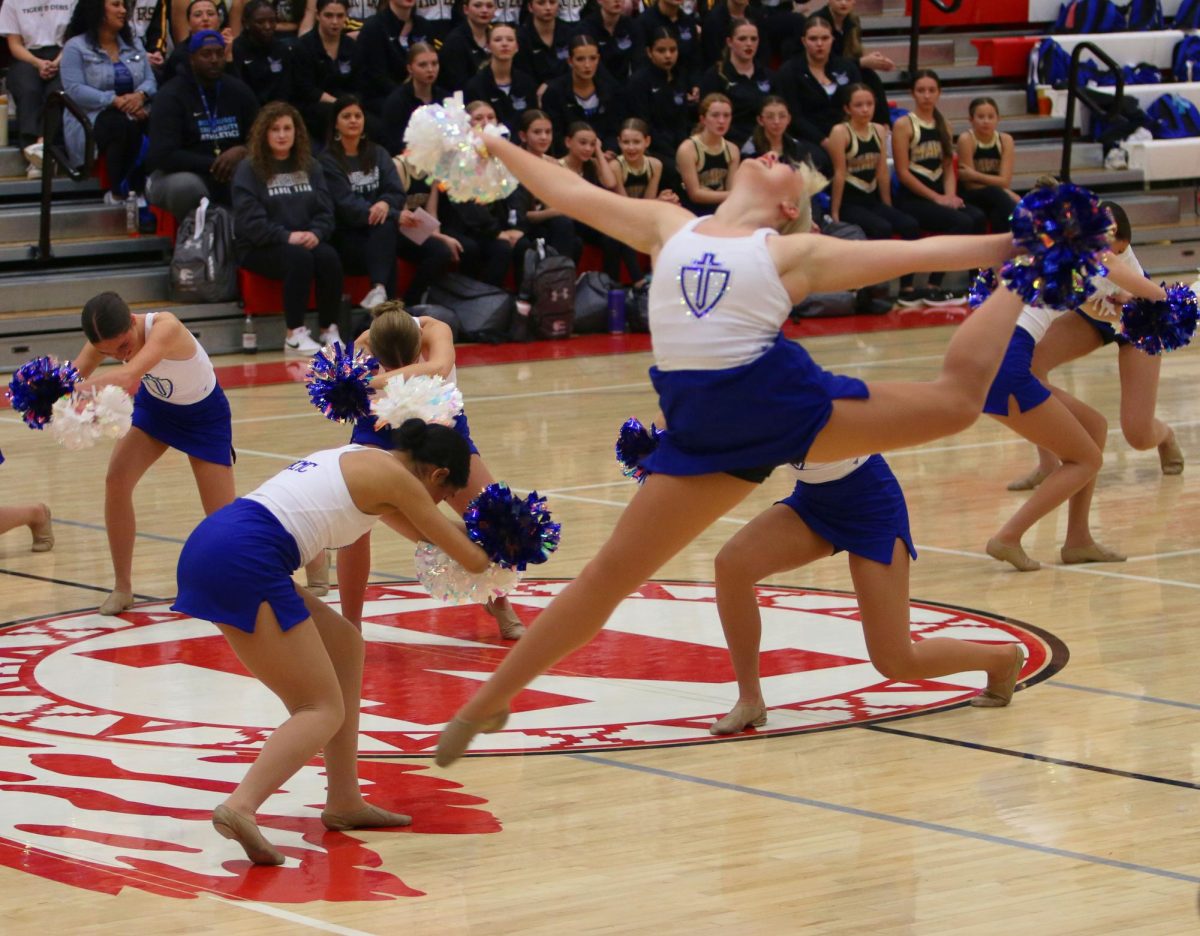 The dance team from Kapaun Mt. Carmel perform their routine at the North High Dance Show.